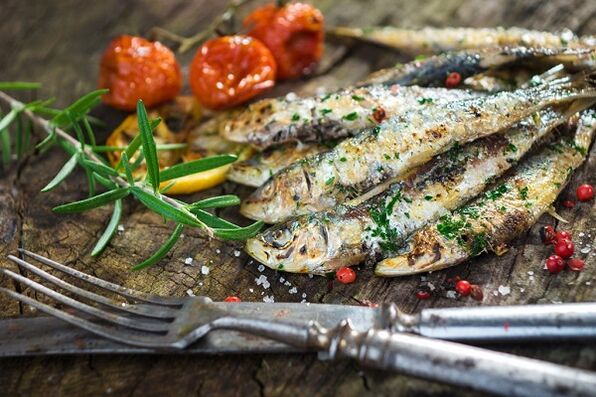 O peixe na dieta dun home é un produto importante para unha potencia duradeira