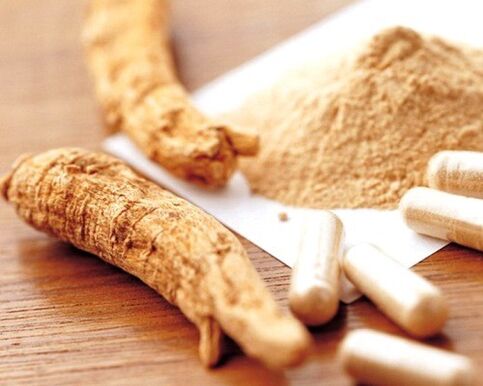 Tintura de raíz de ginseng para aumentar a potencia